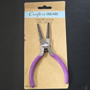 🛒$2 with bundle Crafter's Square Needle Nose Pliers with Purple Handles